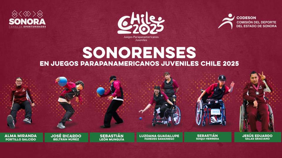 SEIS SONORENSES ESTARÁN EN LOS JUEGOS PARAPANAMERICANOS JUVENILES 